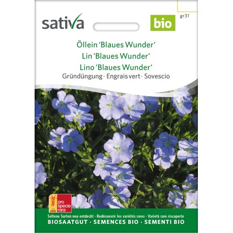 LIN BLEU Engrais Vert - Graines BIO | Sativa | Graines et Bio