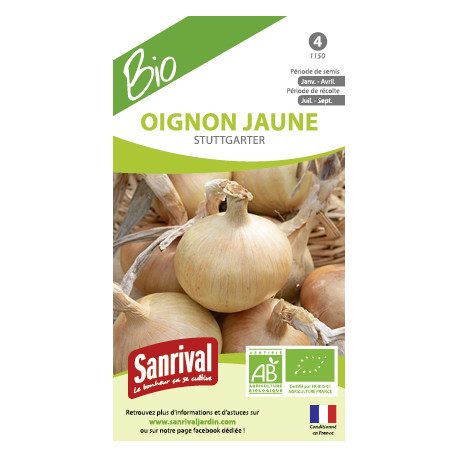 OIGNON JAUNE Stuttgarter - Graines BIO | SANRIVAL | Graines et Bio OIGNON JAUNE Stuttgarter - Graines BIO | SANRIVAL | Graines et Bio