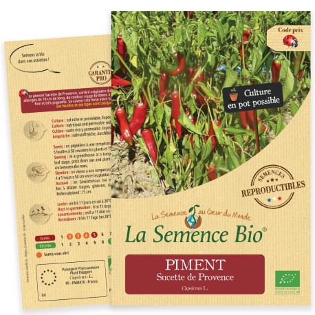 PIMENT SUCETTE de PROVENCE - Graines BIO | La Semence Bio | Graines et Bio