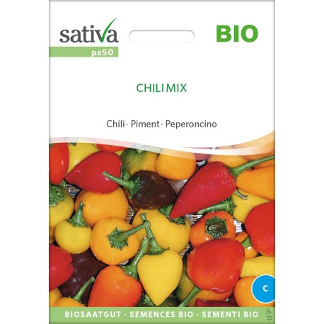 Mélange de PIMENTS CHILI MIX - Graines BIO | Sativa | Graines et Bio