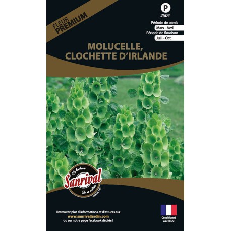 CLOCHETTE D'IRLANDE ou MOLUCELLE - Graines PREMIUM non traitées | SANRIVAL | Graines et Bio